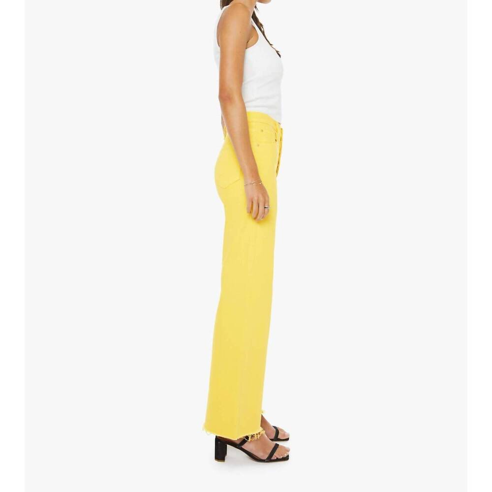 MOTHER Bright Yellow High-Rise Wide Leg Jeans - Picture 4 of 4